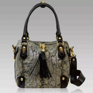Marino Orlandi Tote Anthracite Python Leather Bag